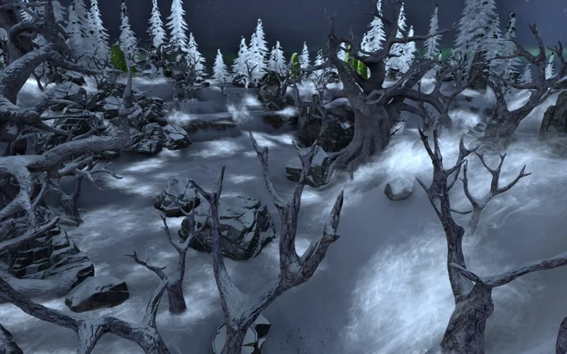 Snowy Clearing & Crimson Frost Map